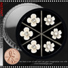 NAIL CHARM RHINESTONE Embellishments Buttons Flat Back Flower 6/Case #1