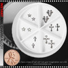 NAIL CHARM RHINESTONE  Vintage Cross Shaped 12/Case #1
