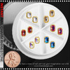 NAIL CHARM RHINESTONE Rectangular Shape 12/Case 