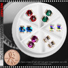 NAIL CHARM RHINESTONE Luxury Rectangular Gemstone Designs 12/Case