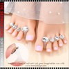 TOE SEPARATORS Soft Silicone with Crystal Clear Rhinestone 8pcs