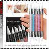 NAIL ART Silicone Brush Dual-Ended Tips 5/Pack