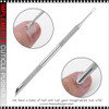 IMPLEMENTS Stainless Steel Circle Beveled Head Cuticle Pusher 5.5"
