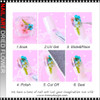 DRIED FLOWER 3D Decoration Colorful Red Blue 