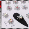 NAIL CHARM RHINESTONE Halloween 3D Metal Spider 6/Case #1
