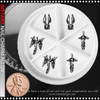 NAIL CHARM ALLOY Gothic Bunny Head, Angel, Cross 6/Case  NAIL CHARM ALLOY Gothic Bunny Head, Angel, Cross 6/Case