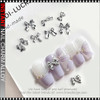NAIL CHARM ALLOY 3D Bow Silver 12/Case