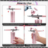 PORTABLE AIRBRUSH Kit with Airbrush Guns Pink