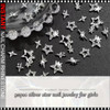 NAIL CHARM ALLOY  Y2K Style Silvery Star 