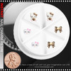 NAIL CHARM RESIN Leopard Hello Kitty 6/Case
