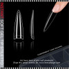 SOFT GEL TIP Stiletto, X-Long, Half Cover, Clear 240/Case