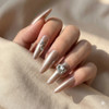 Mocha Nude Crystal Cluster Press-On Nails