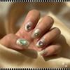 Champagne Glitter Pastel Gem Press-On Nails