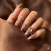 Champagne Glitter Gold Chain Press-On Nails