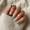 Nude to Olive Chrome Ombre Press-On Nails