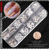 NAIL CHARM ALLOY Moon & Star, Silver Celestial/Case