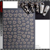 NAIL STICKER Valentine's Day Love Heart Metallic Rose Gold