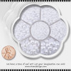 HALF BEAD White Pearl, 7 Sizes, 486/Case