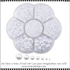 HALF BEAD White Pearl, 7 Sizes, 486/Case