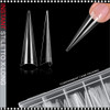 INSTANT SOFT GEL TIP Stiletto, X-Long, Straight, Half Cover, Clear 240/Case