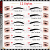 EYEBROW STENCIL Disposable Stencil Sticker, 12 Shapes, 100/Pack