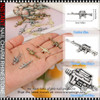 NAIL CHARM RHINESTONE 3D Golden Gun-Shaped 12/Case 