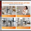 MANICURE TABLE Double Door, 3 Drawers, Elegant Gray