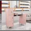 PROFESSIONAL MANICURE TABLE with Glass Top And Wrist Rest