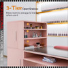 PROFESSIONAL MANICURE TABLE with Glass Top And Wrist Rest