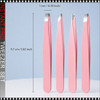 INSTANT PRO. Manicure Tweezer Set, 4/Mirror Case – Pink