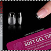 SOFT GEL TIP -SQUARE Short, Full Cover, Clear 550/Case JS-001