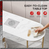 PROFESSIONAL MANICURE TABLE with Built-in Dust Collector & Rolling Trolley