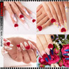 MAGNETIC NAIL CHARM Fluffy Hearts Blue 6/Case