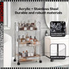 PEDICURE MANICURE Clear Acrylic 3 Tier Rolling Cart with Lockable Wheels