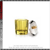Dappen Dish Glass with Lid, Amber