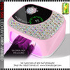 SUN S60 Rechargeable UV Lamp/Rhinestone, Pink 108W.