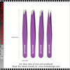Stainless Steel Precision Tweezers Purple 4/Set