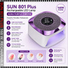 SUN 801 Plus Rechargeable, LED Lamp, Aura Purple Chrome 168W.