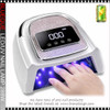 BLUEQUE L-16  LED/UV Lamp, Rechargeable,  with Rhinestone AB, Silver/White 288W.