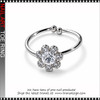 Adjustable Flower Rhinestone Toe Ring #11370