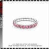 Adjustable  Stretchy Rose Pink Crystal Rhinestone Toe Ring #11424