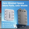 12 IN 1 Power Strip With USB Port, 6 AC Outlets, 4 USB-A And 2 Type-C Ports