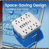 12 IN 1 Power Strip With USB Port, 6 AC Outlets, 4 USB-A And 2 Type-C Ports