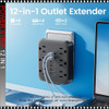 12 IN 1 Power Strip With USB Port, 6 AC Outlets, 4 USB-A And 2 Type-C Ports, Black