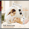 45W White Half Moon Floor Lash Light 3000K-6500K Dimmable LED Eyelash