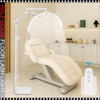 45W White Half Moon Floor Lash Light 3000K-6500K Dimmable LED Eyelash