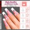 NAIL KINGDOM Long Coffin, French Tip  Press-On Nail 24/Pack