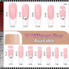 NAIL KINGDOM Long Coffin, French Tip  Press-On Nail 24/Pack