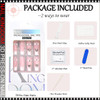 NAIL KINGDOM Long Coffin, French Tip  Press-On Nail 24/Pack