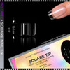 INSTANT TIP Square, Short, Half Cover, Clear 504/Case